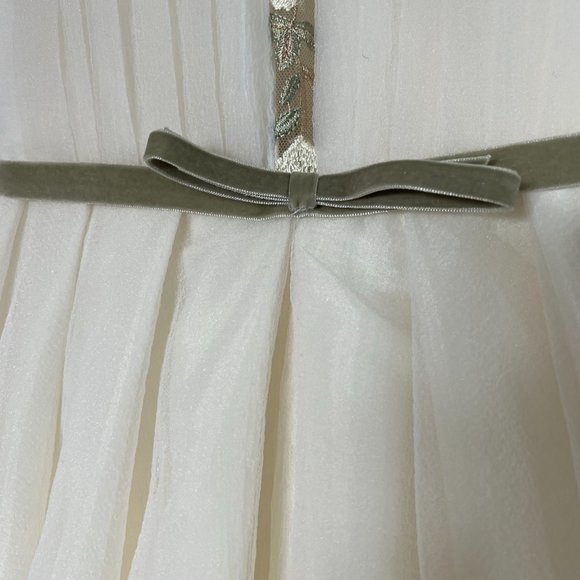 Teuta Matoshi Ivory Gown with Floral Accents - Picture 4 of 12